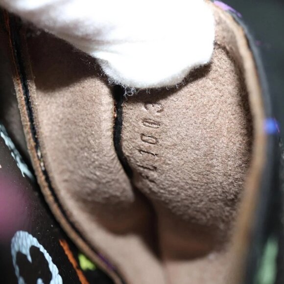 LOUIS VUITTON Monogram Multicolor Keepall 45 Bag Black M92640 Auth 117676V - Picture 10 of 16